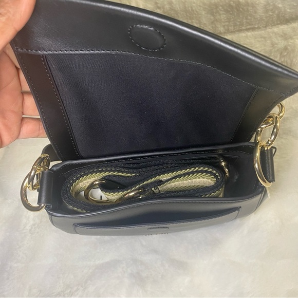 New W/Tags Ted Baker Darcell Leather Saddle Bag in Black - Picture 12 of 15